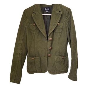 Dolce & Gabbana Women's Green Corduroy Blazer size XS/S
